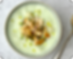 bowl of cucumber soup from the mealy app